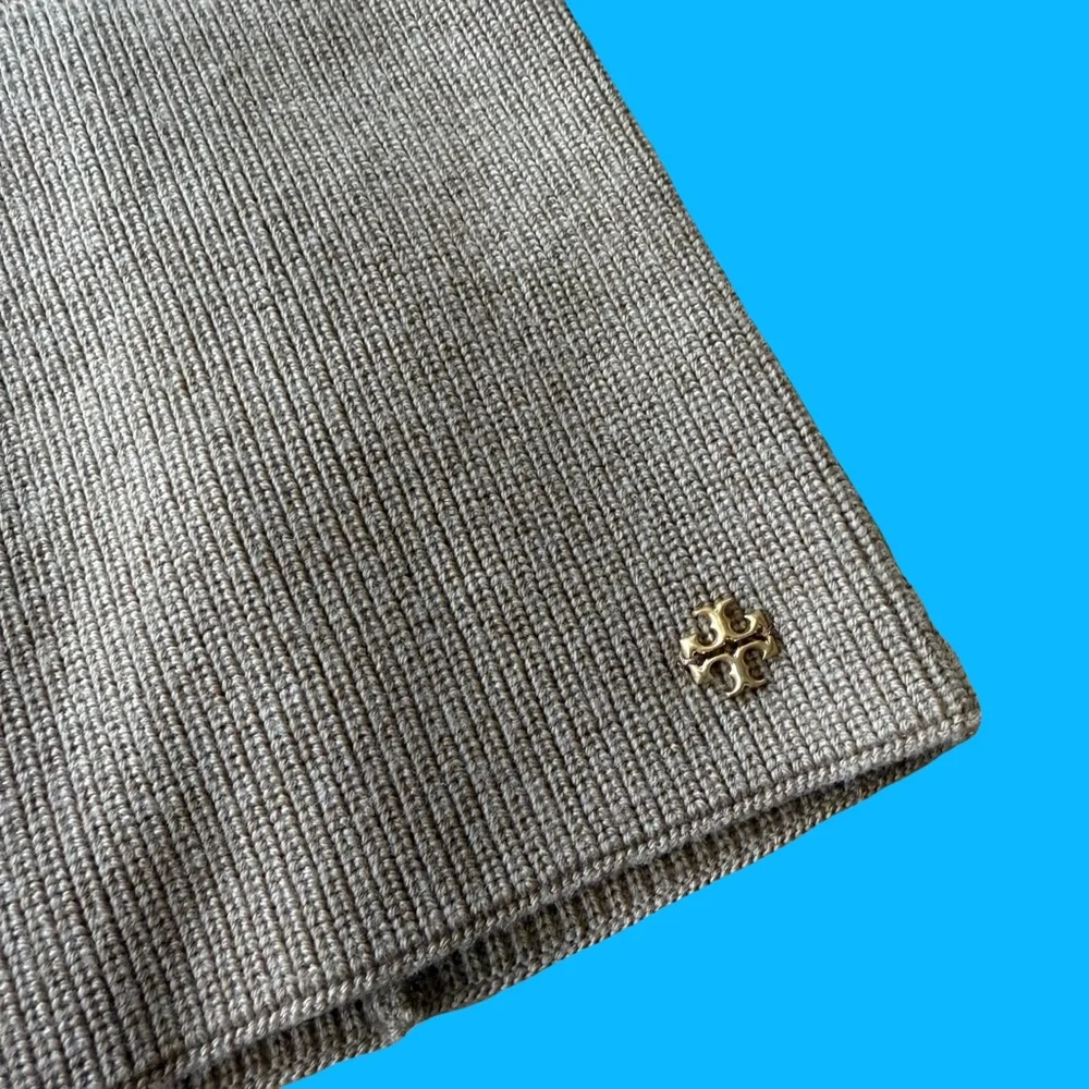 Tory Burch Camel Wool Neck Warmer Snood